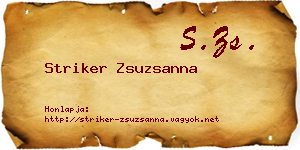 Striker Zsuzsanna névjegykártya