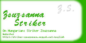 zsuzsanna striker business card